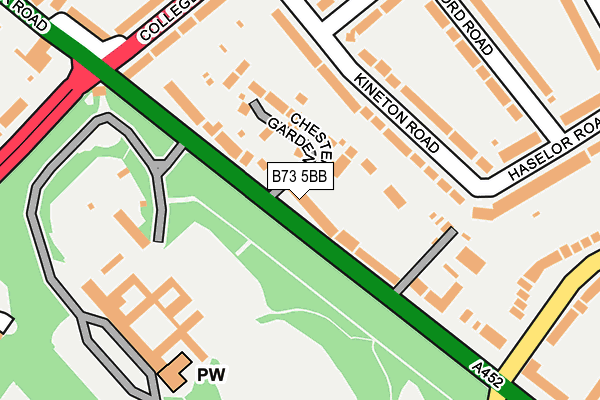 B73 5BB map - OS OpenMap – Local (Ordnance Survey) B73 5BB map - OS OpenMap – Local (Ordnance Survey)