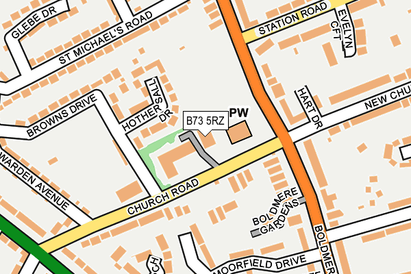 B73 5RZ map - OS OpenMap – Local (Ordnance Survey) B73 5RZ map - OS OpenMap – Local (Ordnance Survey)