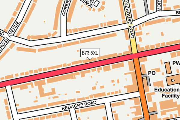 B73 5XL map - OS OpenMap – Local (Ordnance Survey) B73 5XL map - OS OpenMap – Local (Ordnance Survey)