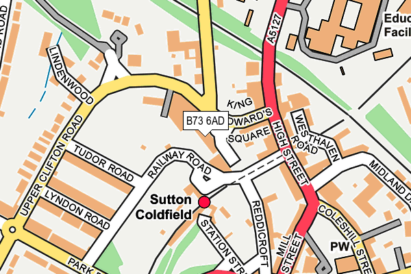 B73 6AD map - OS OpenMap – Local (Ordnance Survey) B73 6AD map - OS OpenMap – Local (Ordnance Survey)
