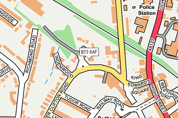 B73 6AF map - OS OpenMap – Local (Ordnance Survey) B73 6AF map - OS OpenMap – Local (Ordnance Survey)
