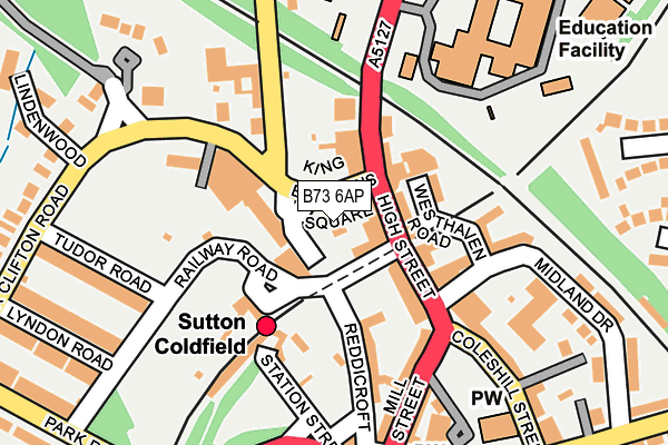 B73 6AP map - OS OpenMap – Local (Ordnance Survey) B73 6AP map - OS OpenMap – Local (Ordnance Survey)