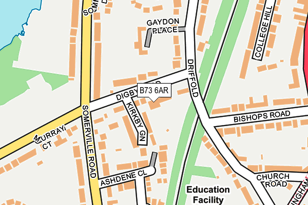 B73 6AR map - OS OpenMap – Local (Ordnance Survey) B73 6AR map - OS OpenMap – Local (Ordnance Survey)