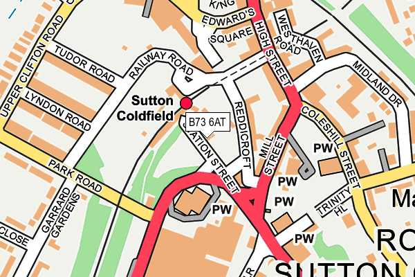 B73 6AT map - OS OpenMap – Local (Ordnance Survey) B73 6AT map - OS OpenMap – Local (Ordnance Survey)