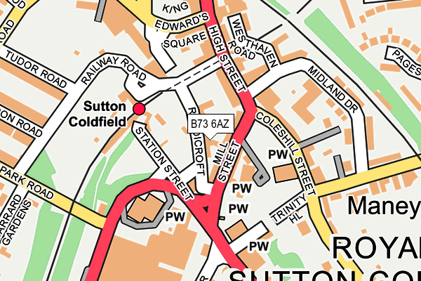 B73 6AZ map - OS OpenMap – Local (Ordnance Survey) B73 6AZ map - OS OpenMap – Local (Ordnance Survey)