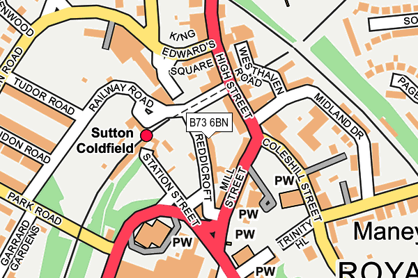 B73 6BN map - OS OpenMap – Local (Ordnance Survey) B73 6BN map - OS OpenMap – Local (Ordnance Survey)