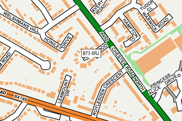 B73 6RJ map - OS OpenMap – Local (Ordnance Survey) B73 6RJ map - OS OpenMap – Local (Ordnance Survey)