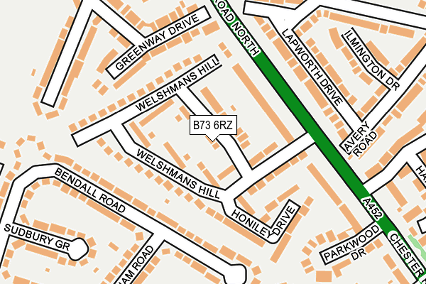 B73 6RZ map - OS OpenMap – Local (Ordnance Survey) B73 6RZ map - OS OpenMap – Local (Ordnance Survey)