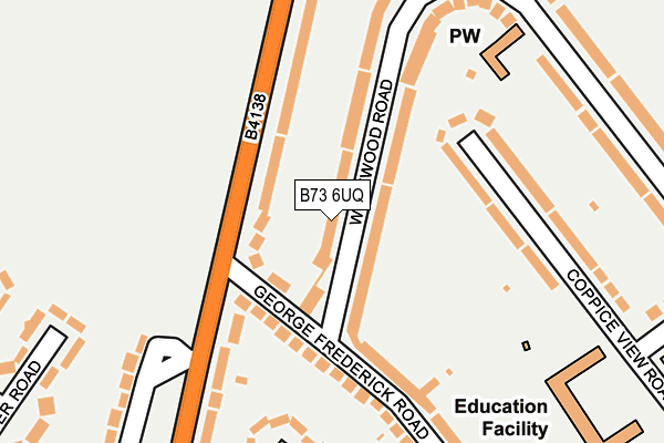 B73 6UQ map - OS OpenMap – Local (Ordnance Survey) B73 6UQ map - OS OpenMap – Local (Ordnance Survey)