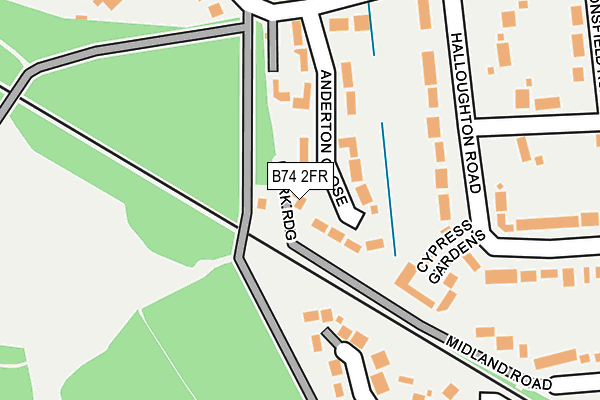 B74 2FR map - OS OpenMap – Local (Ordnance Survey) B74 2FR map - OS OpenMap – Local (Ordnance Survey)