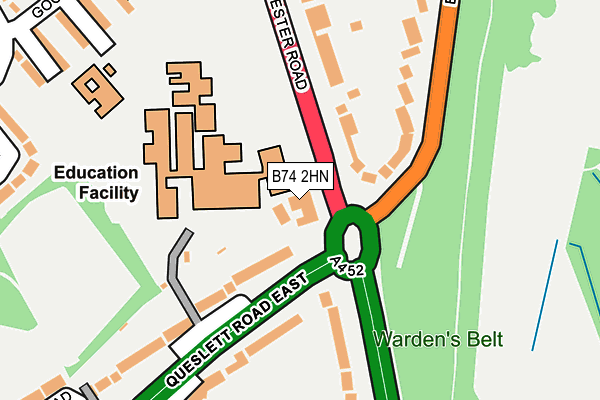 B74 2HN map - OS OpenMap – Local (Ordnance Survey) B74 2HN map - OS OpenMap – Local (Ordnance Survey)