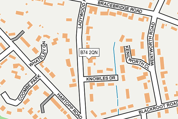 B74 2QN map - OS OpenMap – Local (Ordnance Survey) B74 2QN map - OS OpenMap – Local (Ordnance Survey)