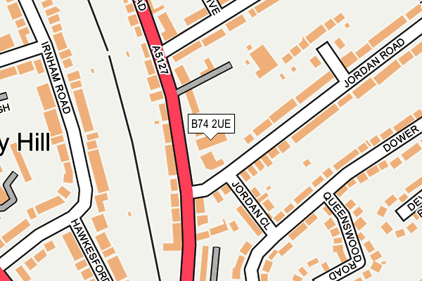 B74 2UE map - OS OpenMap – Local (Ordnance Survey) B74 2UE map - OS OpenMap – Local (Ordnance Survey)