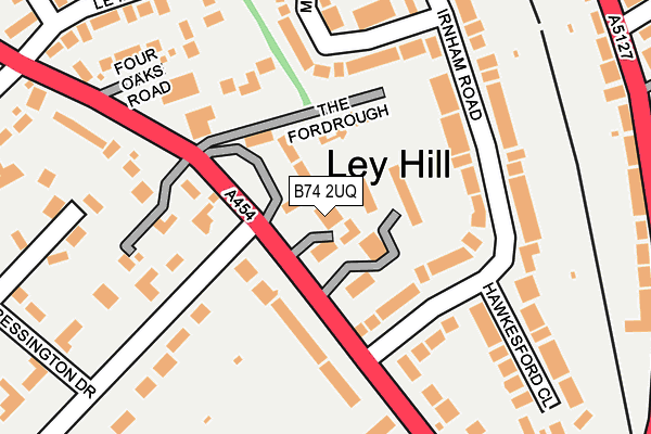 B74 2UQ map - OS OpenMap – Local (Ordnance Survey) B74 2UQ map - OS OpenMap – Local (Ordnance Survey)