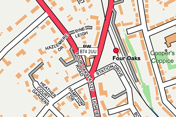 B74 2UU map - OS OpenMap – Local (Ordnance Survey) B74 2UU map - OS OpenMap – Local (Ordnance Survey)