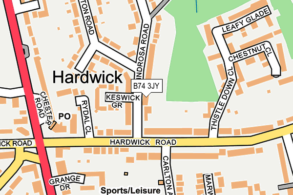 B74 3JY map - OS OpenMap – Local (Ordnance Survey) B74 3JY map - OS OpenMap – Local (Ordnance Survey)