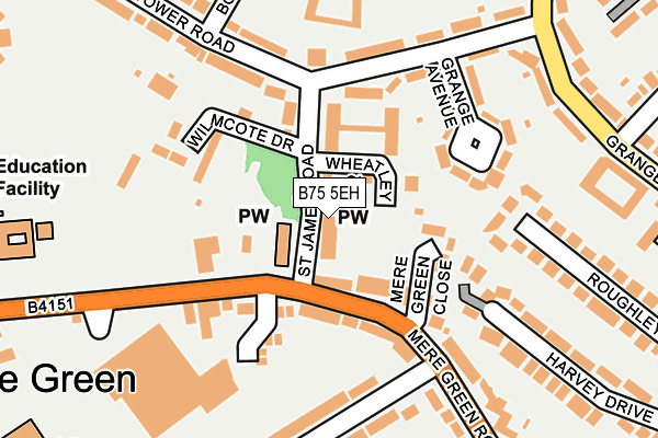 B75 5EH map - OS OpenMap – Local (Ordnance Survey) B75 5EH map - OS OpenMap – Local (Ordnance Survey)