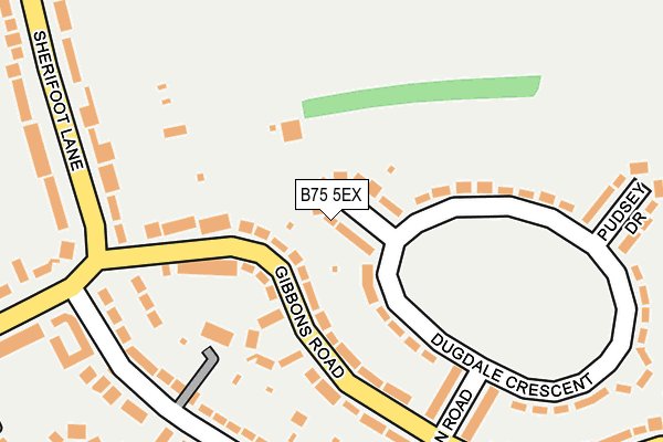 B75 5EX map - OS OpenMap – Local (Ordnance Survey) B75 5EX map - OS OpenMap – Local (Ordnance Survey)