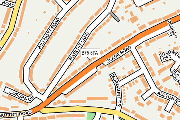 B75 5PA map - OS OpenMap – Local (Ordnance Survey) B75 5PA map - OS OpenMap – Local (Ordnance Survey)