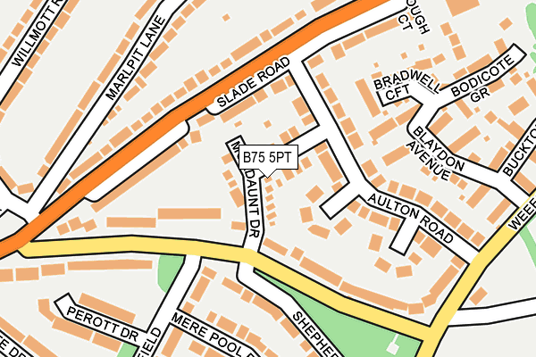 B75 5PT map - OS OpenMap – Local (Ordnance Survey) B75 5PT map - OS OpenMap – Local (Ordnance Survey)