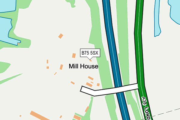 B75 5SX map - OS OpenMap – Local (Ordnance Survey) B75 5SX map - OS OpenMap – Local (Ordnance Survey)