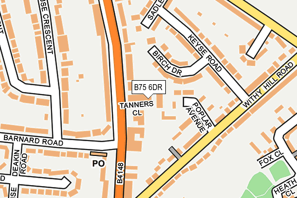 B75 6DR map - OS OpenMap – Local (Ordnance Survey) B75 6DR map - OS OpenMap – Local (Ordnance Survey)