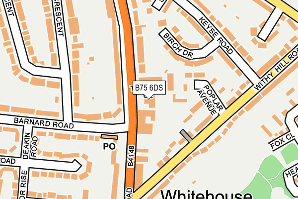 B75 6DS map - OS OpenMap – Local (Ordnance Survey) B75 6DS map - OS OpenMap – Local (Ordnance Survey)