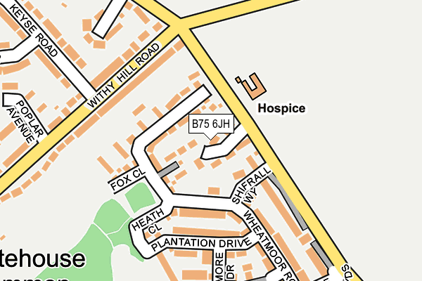 B75 6JH map - OS OpenMap – Local (Ordnance Survey) B75 6JH map - OS OpenMap – Local (Ordnance Survey)