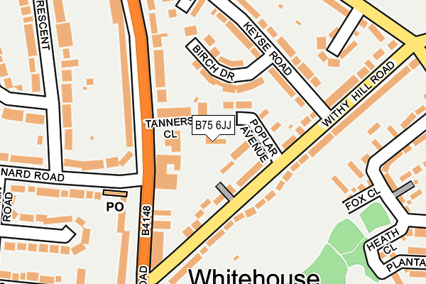 B75 6JJ map - OS OpenMap – Local (Ordnance Survey) B75 6JJ map - OS OpenMap – Local (Ordnance Survey)