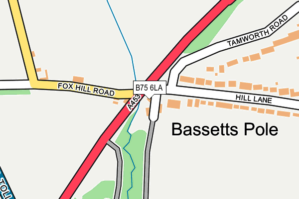 B75 6LA map - OS OpenMap – Local (Ordnance Survey) B75 6LA map - OS OpenMap – Local (Ordnance Survey)