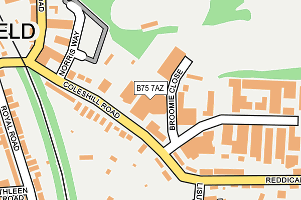 B75 7AZ map - OS OpenMap – Local (Ordnance Survey) B75 7AZ map - OS OpenMap – Local (Ordnance Survey)