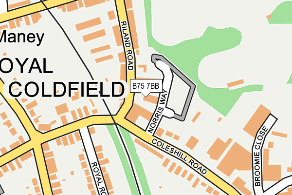 B75 7BB map - OS OpenMap – Local (Ordnance Survey) B75 7BB map - OS OpenMap – Local (Ordnance Survey)