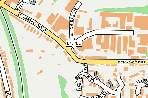 B75 7BE map - OS OpenMap – Local (Ordnance Survey) B75 7BE map - OS OpenMap – Local (Ordnance Survey)