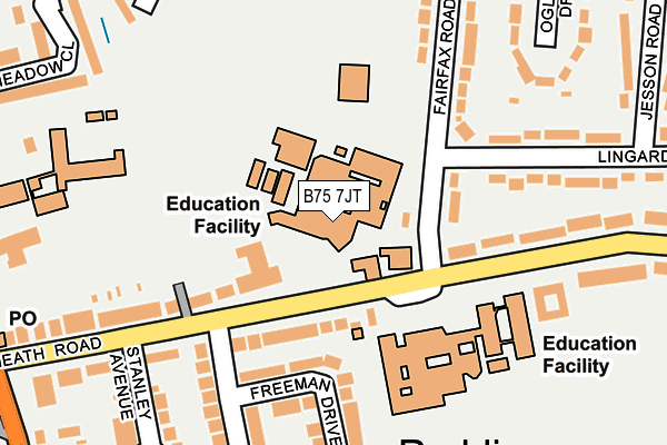 B75 7JT map - OS OpenMap – Local (Ordnance Survey) B75 7JT map - OS OpenMap – Local (Ordnance Survey)