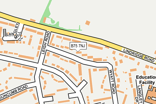 B75 7NJ map - OS OpenMap – Local (Ordnance Survey) B75 7NJ map - OS OpenMap – Local (Ordnance Survey)