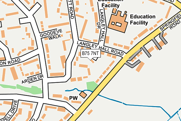 B75 7NT map - OS OpenMap – Local (Ordnance Survey) B75 7NT map - OS OpenMap – Local (Ordnance Survey)