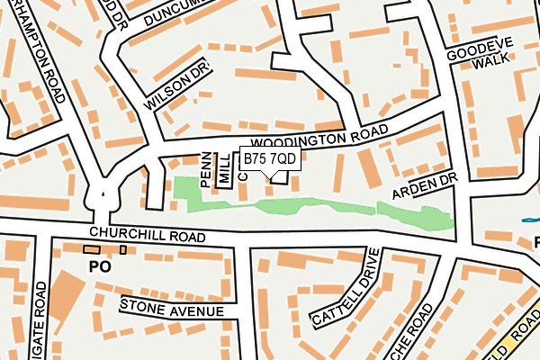 B75 7QD map - OS OpenMap – Local (Ordnance Survey) B75 7QD map - OS OpenMap – Local (Ordnance Survey)