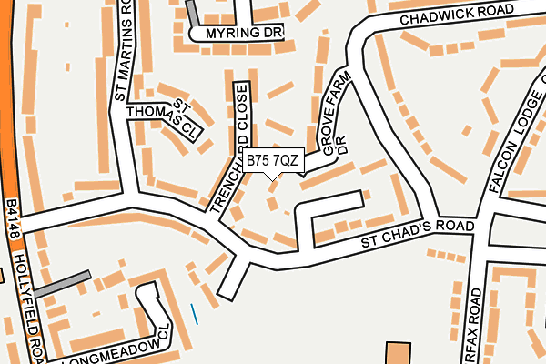 B75 7QZ map - OS OpenMap – Local (Ordnance Survey) B75 7QZ map - OS OpenMap – Local (Ordnance Survey)