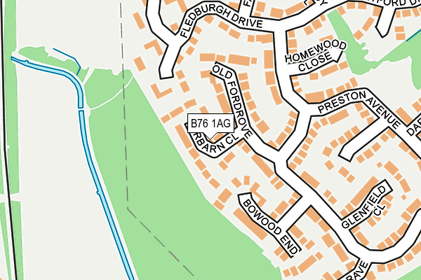 B76 1AG map - OS OpenMap – Local (Ordnance Survey) B76 1AG map - OS OpenMap – Local (Ordnance Survey)