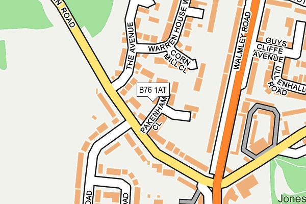 B76 1AT map - OS OpenMap – Local (Ordnance Survey) B76 1AT map - OS OpenMap – Local (Ordnance Survey)