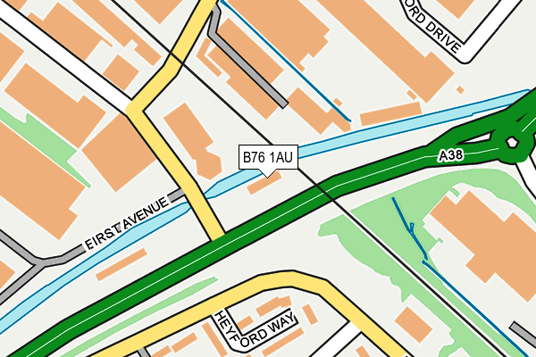 B76 1AU map - OS OpenMap – Local (Ordnance Survey) B76 1AU map - OS OpenMap – Local (Ordnance Survey)