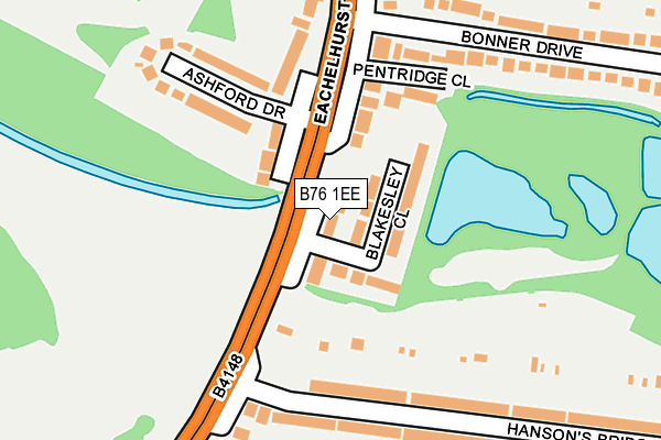 B76 1EE map - OS OpenMap – Local (Ordnance Survey) B76 1EE map - OS OpenMap – Local (Ordnance Survey)