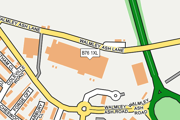 B76 1XL map - OS OpenMap – Local (Ordnance Survey) B76 1XL map - OS OpenMap – Local (Ordnance Survey)