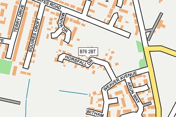 B76 2BT map - OS OpenMap – Local (Ordnance Survey) B76 2BT map - OS OpenMap – Local (Ordnance Survey)