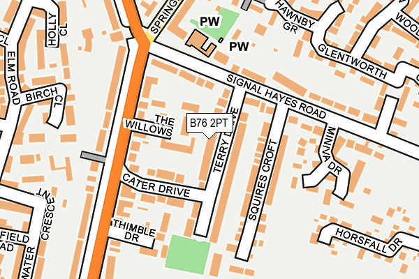 B76 2PT map - OS OpenMap – Local (Ordnance Survey) B76 2PT map - OS OpenMap – Local (Ordnance Survey)