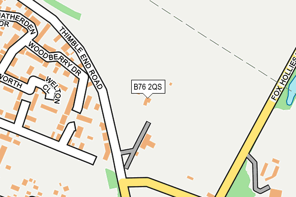 B76 2QS map - OS OpenMap – Local (Ordnance Survey) B76 2QS map - OS OpenMap – Local (Ordnance Survey)