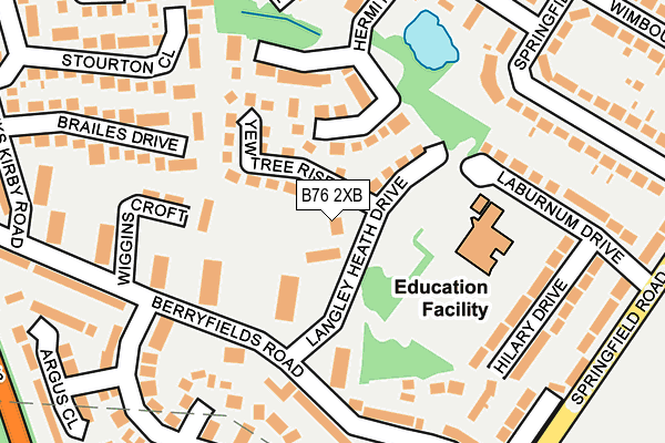 B76 2XB map - OS OpenMap – Local (Ordnance Survey) B76 2XB map - OS OpenMap – Local (Ordnance Survey)