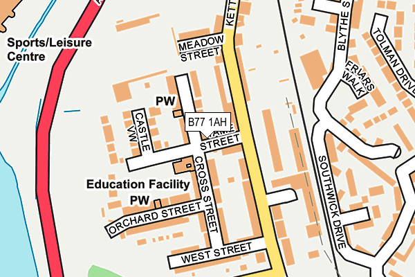 B77 1AH map - OS OpenMap – Local (Ordnance Survey) B77 1AH map - OS OpenMap – Local (Ordnance Survey)