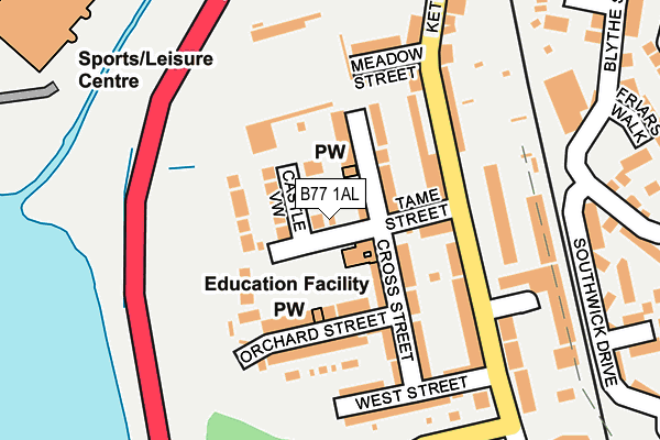 B77 1AL map - OS OpenMap – Local (Ordnance Survey) B77 1AL map - OS OpenMap – Local (Ordnance Survey)