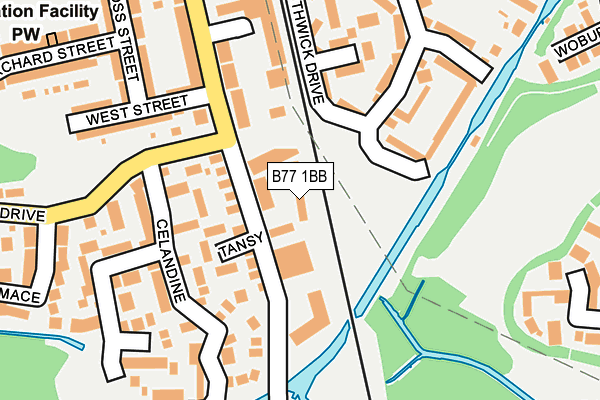 B77 1BB map - OS OpenMap – Local (Ordnance Survey) B77 1BB map - OS OpenMap – Local (Ordnance Survey)